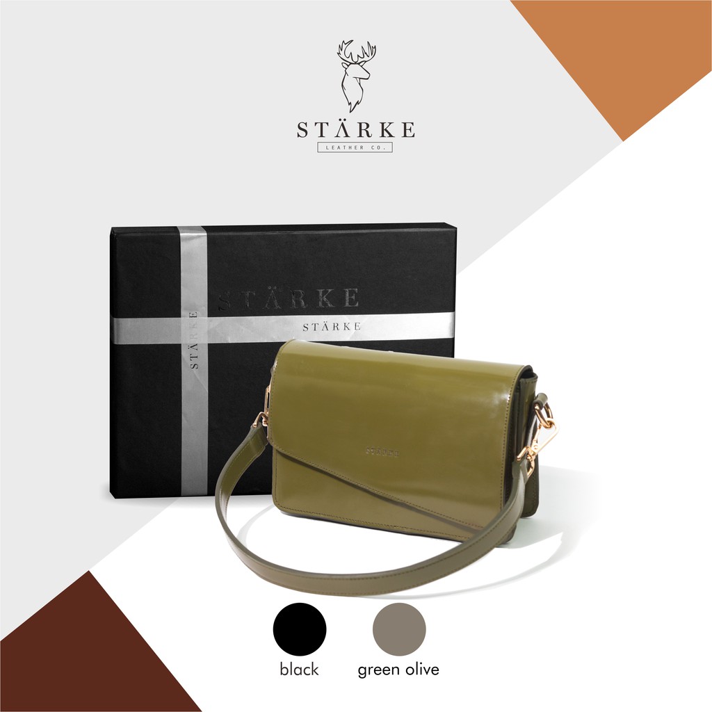 STARKE Leather Tas Kulit Wanita Leather Hand Bag Wanita Top Handle Leather Bag Dainty Fallow