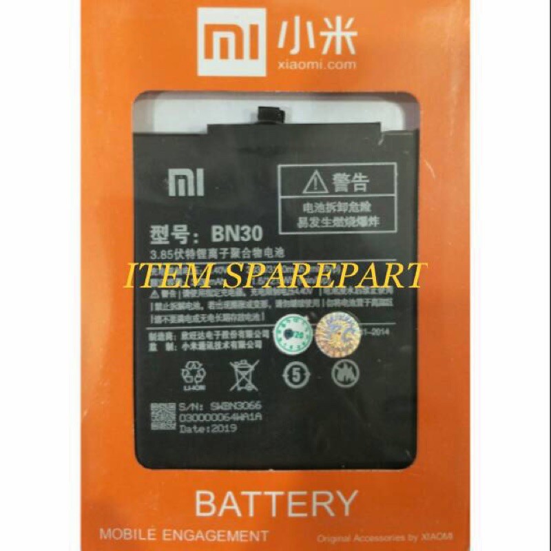 BATERAI XIAOMI REDMI 4A ORIGINAL 100% BN30 BATRE BATTERY XIAOMI