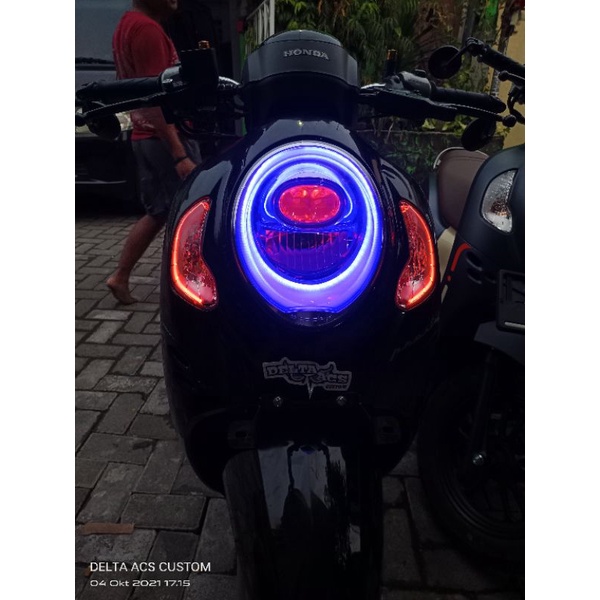 Lampu Alis Scoopy New 2020/2021 Prestiga l Custom Headlamp Reflektor Honda Scoopy New Lampu Alis & D