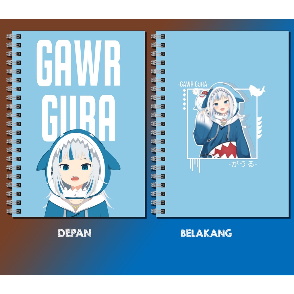 

Notebook/buku catatan gawr gura