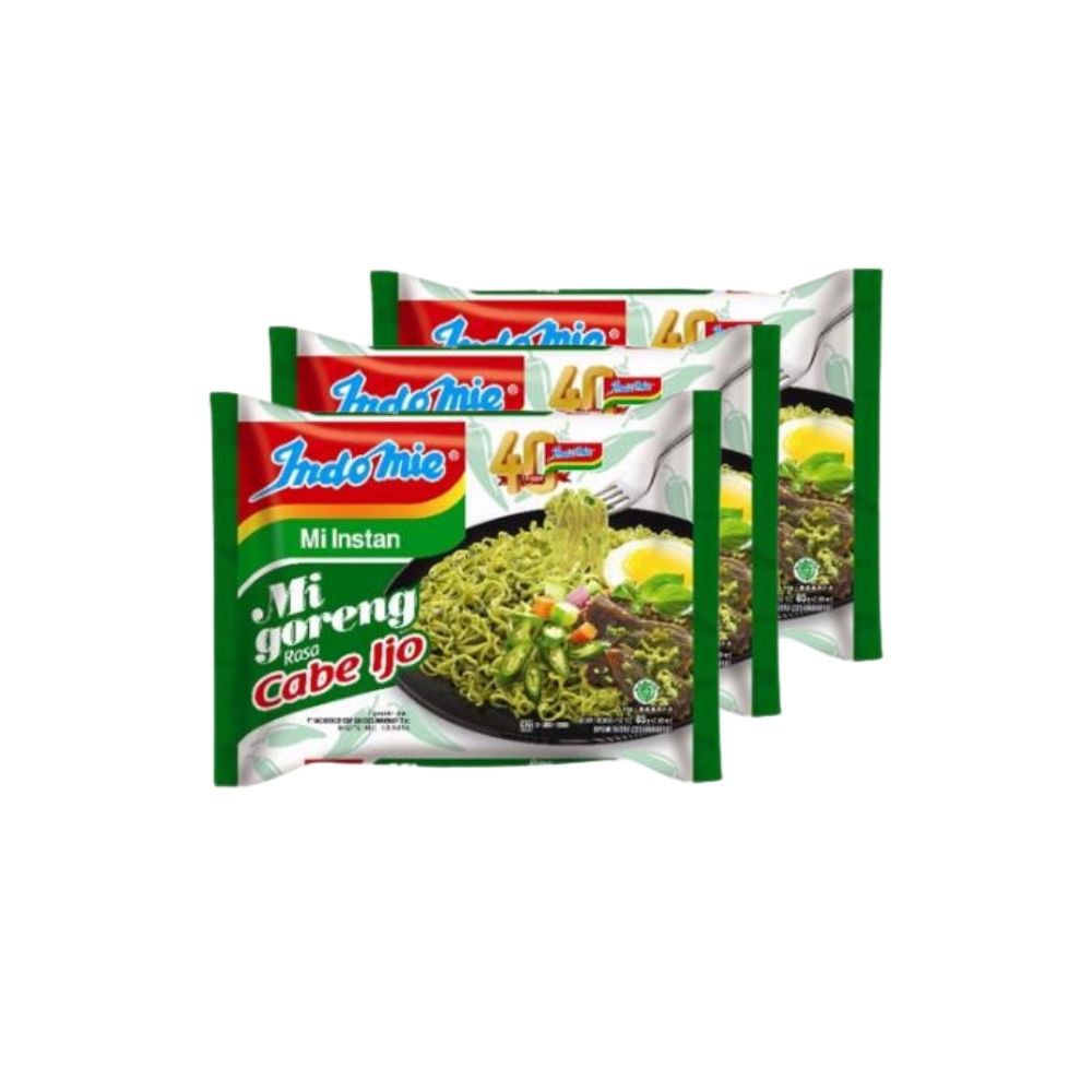 

3PCS Indomie Cabe Ijo Mie Instan Goreng Indonesia - 3pcs x 85gr