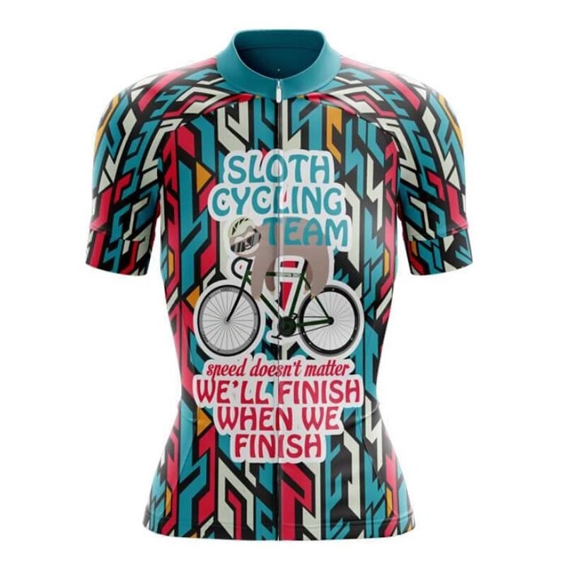 Jersey Sepeda Roadbike Wanita SLOTH CYCLING TEAM - TULANG