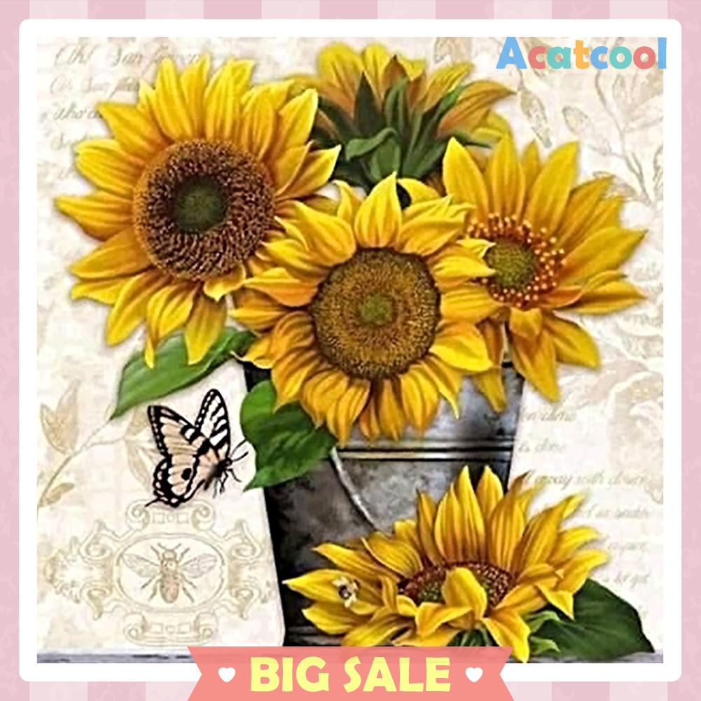 Sunflower 5D DIY Full Drill Diamond Painting Embroidery Kits Cross Stitch