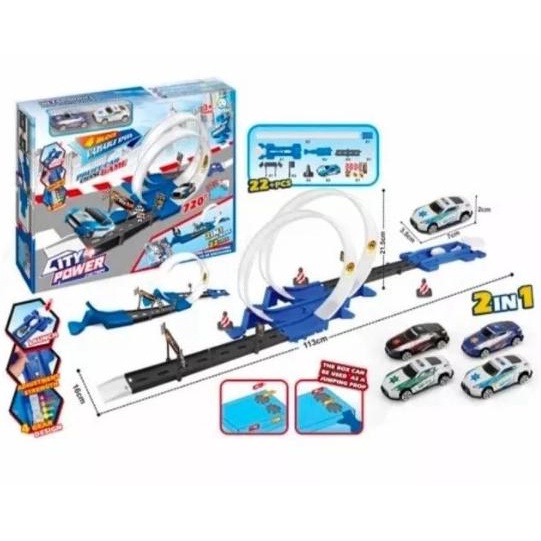 Mainan Mobil Ejection City Power Racing Track (22PCS)