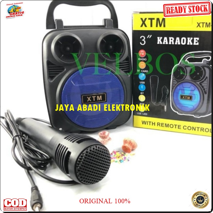 J366 SPEAKER BLUETOOTH MIC KARAOKE WIRELESS SUPER BASS SPK MINI VOKAL SOUND SISTEM SYSTEM SUARA SPIKER MP3 USB RADIO AUDIO MUSIC MUSIK DIGITAL AKTIF PORTABLE PENGERAS BATERAI SYSTEM CASAN HIFI MICROPHONE BONUS MIC KARAOKE BISA UNTUK ACARA PANGGUNG DLL