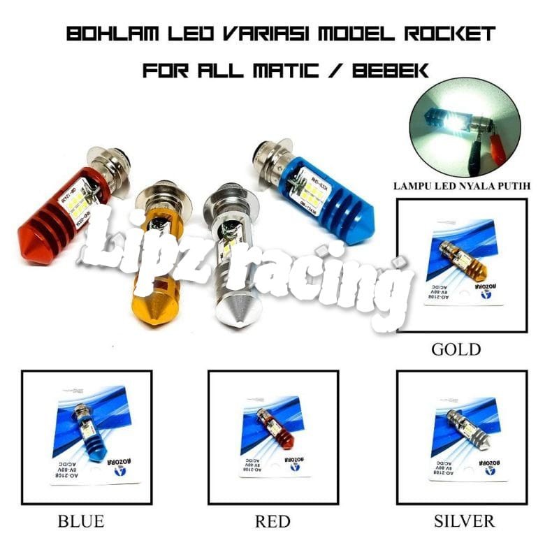 New Lampu motor depan H6 AC DC WARNA PUTIH NYALa motor matic bebek atau universall all motor warna rondom