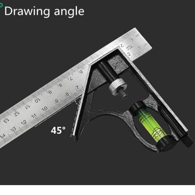 

SHOPEE 11.11 Penggaris Siku L Waterpass Kombinasi Square Ruler Sudut Presisi Air Geser Serbaguna Al