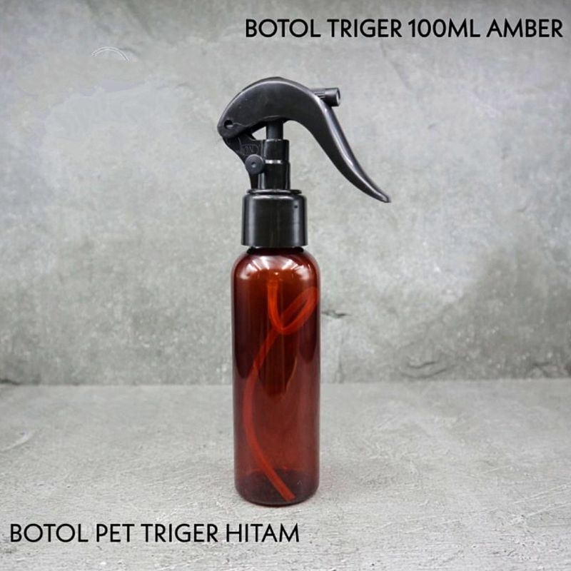 Botol Spray 100ml Amber / Botol Triger 100ml Coklat / Botol 100ml Amber Spray Triger