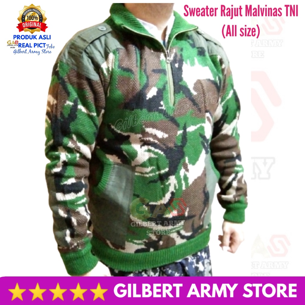 Sweater Loreng Pria Kko Marinir Tni Malvinas Kopasus Terbaru GILBERT ARMY STORE Jaket Rajut Terbaru Asli Original