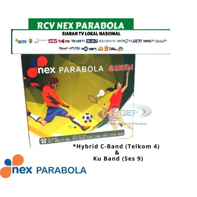 Receiver Nex Parabola G1 Hijau Hybrid C ku Lokal Lengkap