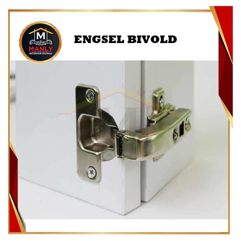 Engsel Bivold/ Engsel Sendok Pintu Sudut Bifold/ Bivold Pasangan Engsel Buaya 180 Derajat Isi ( 1Pcs)