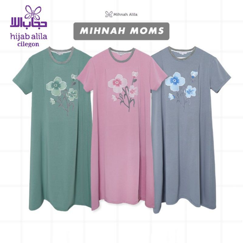 MIHNAH MOMS by Mihnah Alila Dress rumah bahan adem baby terry