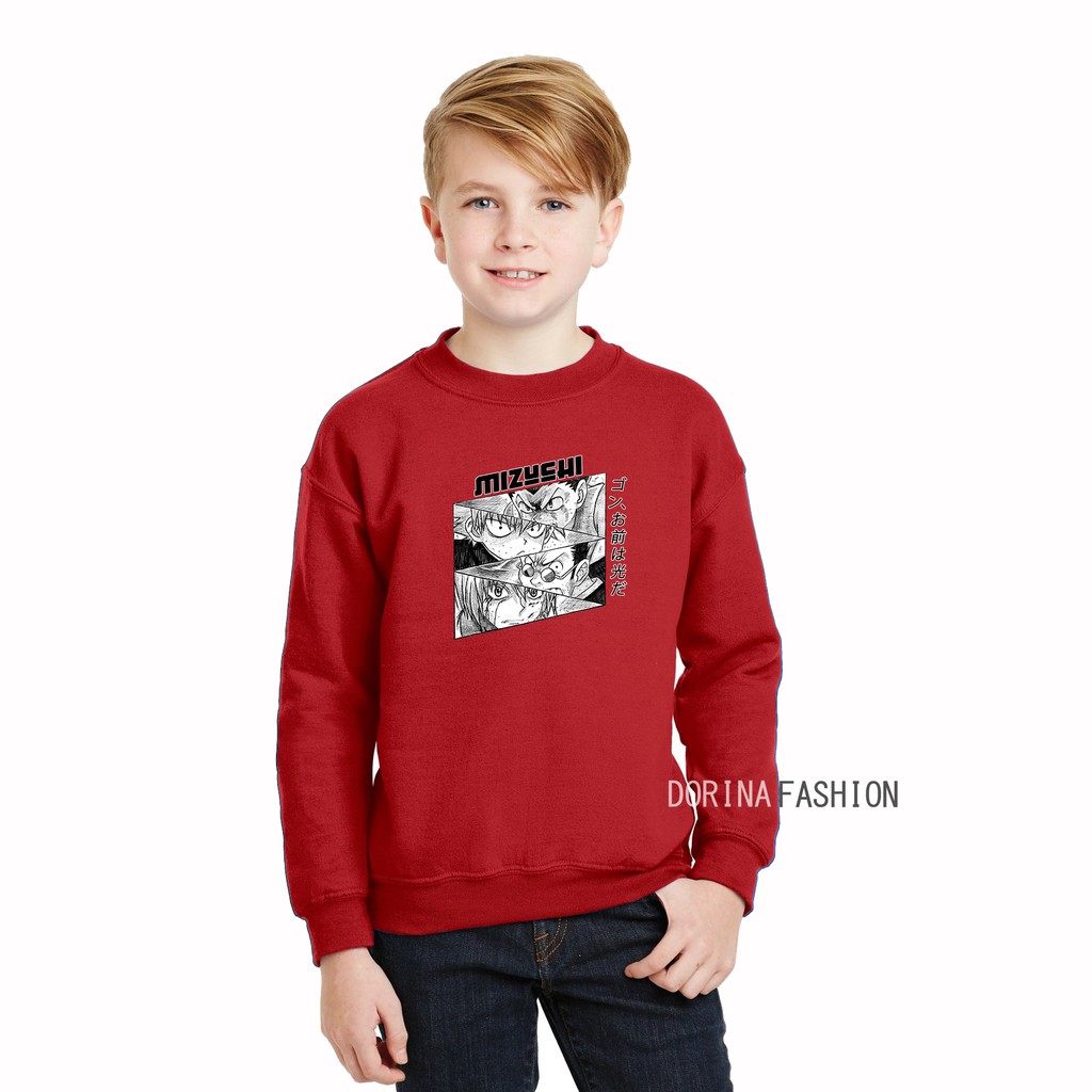 kaos anime anak - kaos hunter x hunter - baju anime anak - sweter anime - sweter anime - switer anim