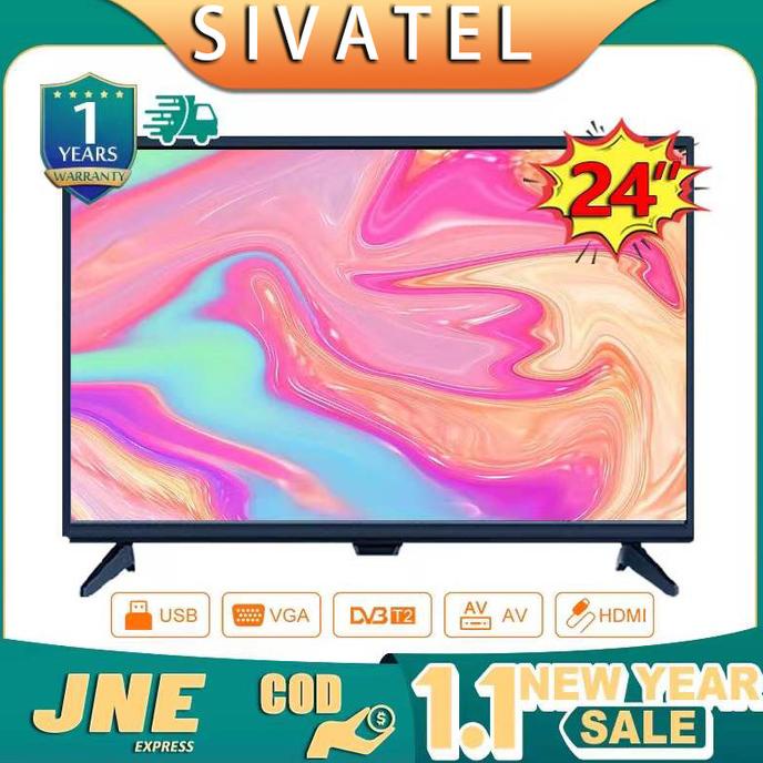 Hadiah Tahun Baru TV LED 24 inch HD Digital TV DVB-T2 Sakura Sivatel