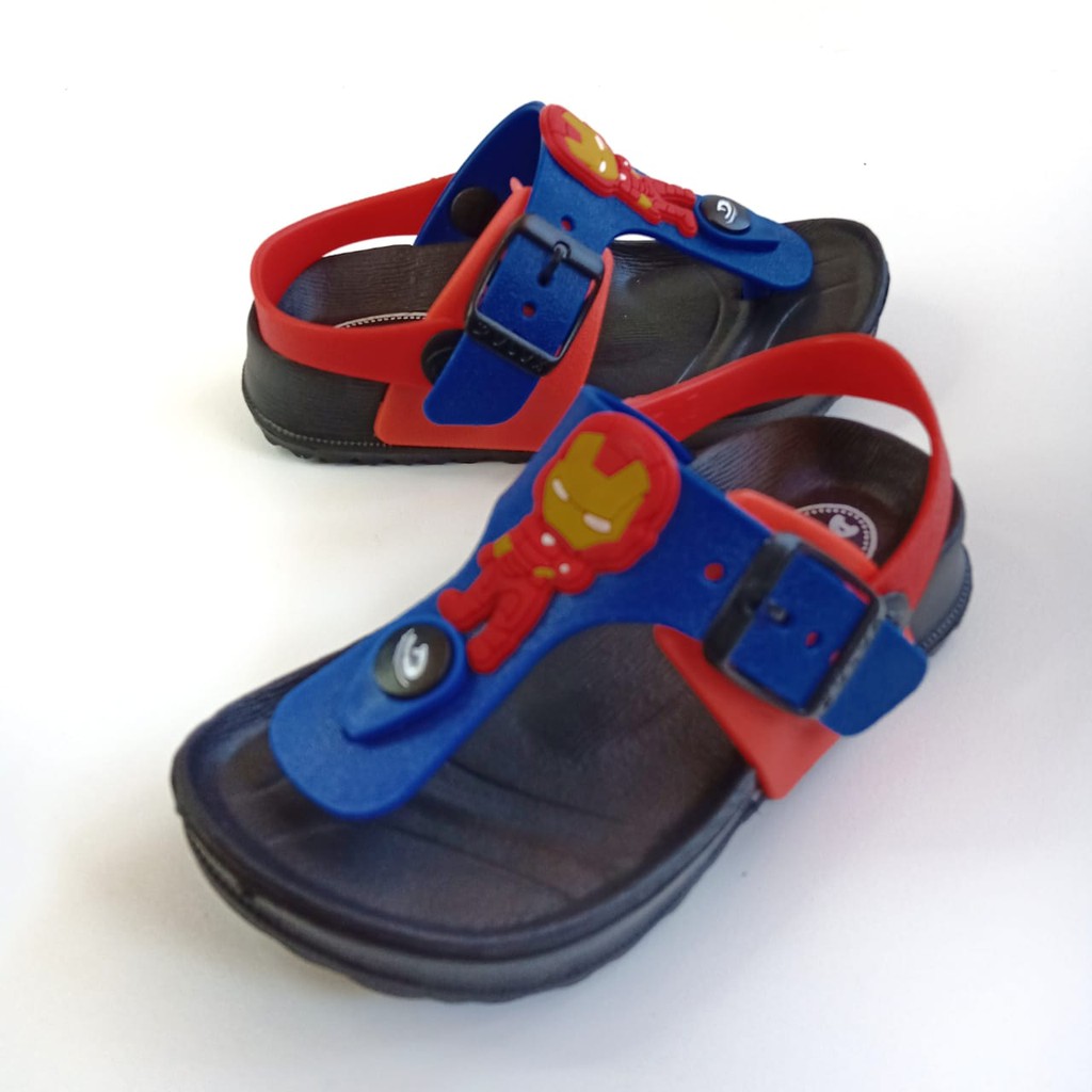 Sandal anak Ringan cowok dulux 213E motif Ironn man PKPKB-Navy