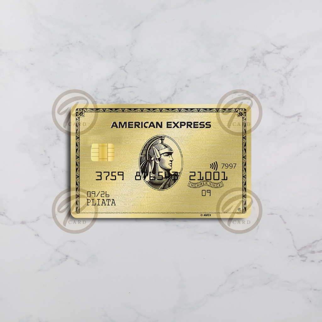 [FAKE] AMEX GOLD / PLATINUM CARD - Card Cover Skin Sticker – PLIATA Stiker Kartu ATM, E-Money, E-Toll