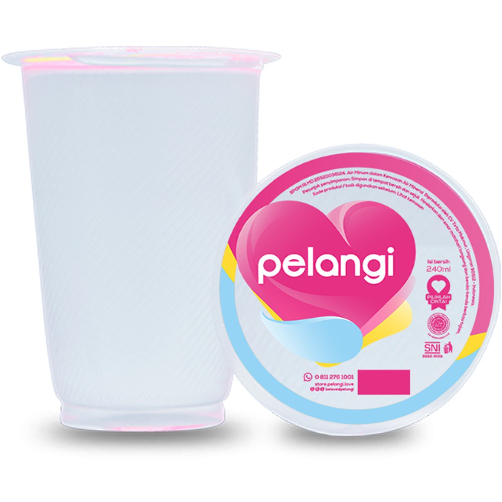 

Air Putih Mineral PELANGI Gelas 220ml | 1 Dus Isi 48pcs | GOJEK