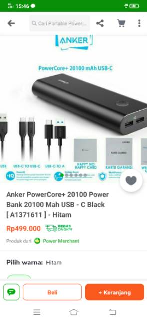 Pawer bank Anker Core + 20100 Pawer bank Anker 20100 mah USB type C black A 232611