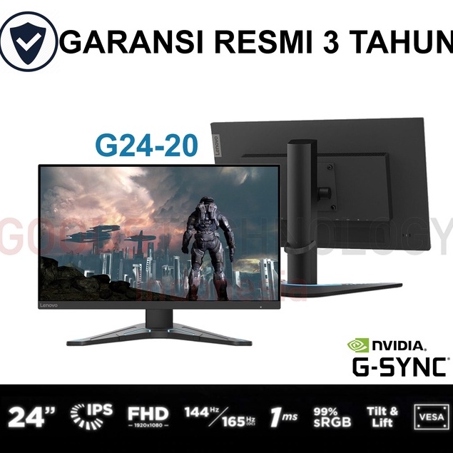 Monitor LED LENOVO G24-20 24" IPS 165Hz 1Ms FHD Gaming Monitor