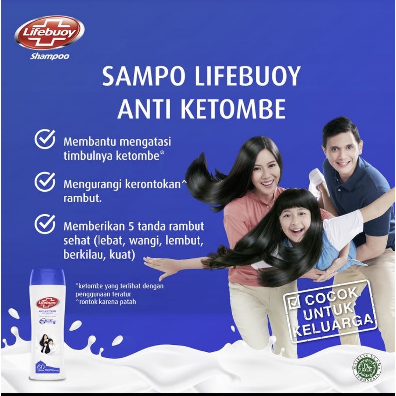 Lifebuoy Anti Dandruff Shampo Rambut Anti Ketombe Active Zinc 170ml