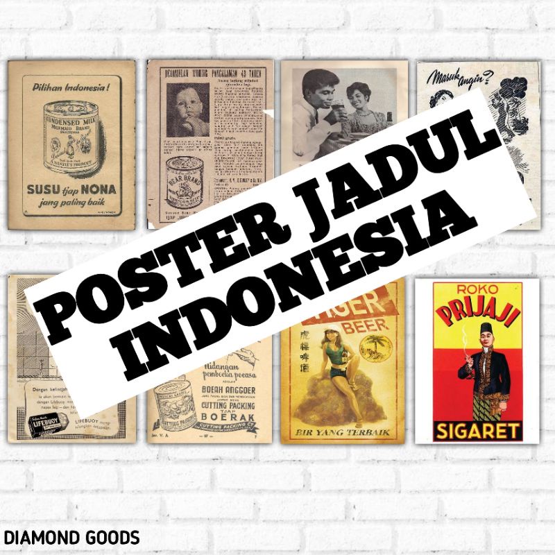 poster aesthetic / collage wall poster - poster iklan jadul indonesia
