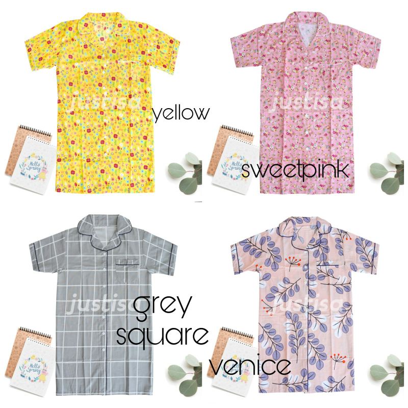 baju tidur daster berkerah piyama soft cotton katun premium baju santai