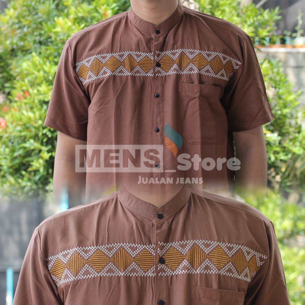 Grosir Baju koko murah/koko lengan pendek-Mocca (KATUN A)
