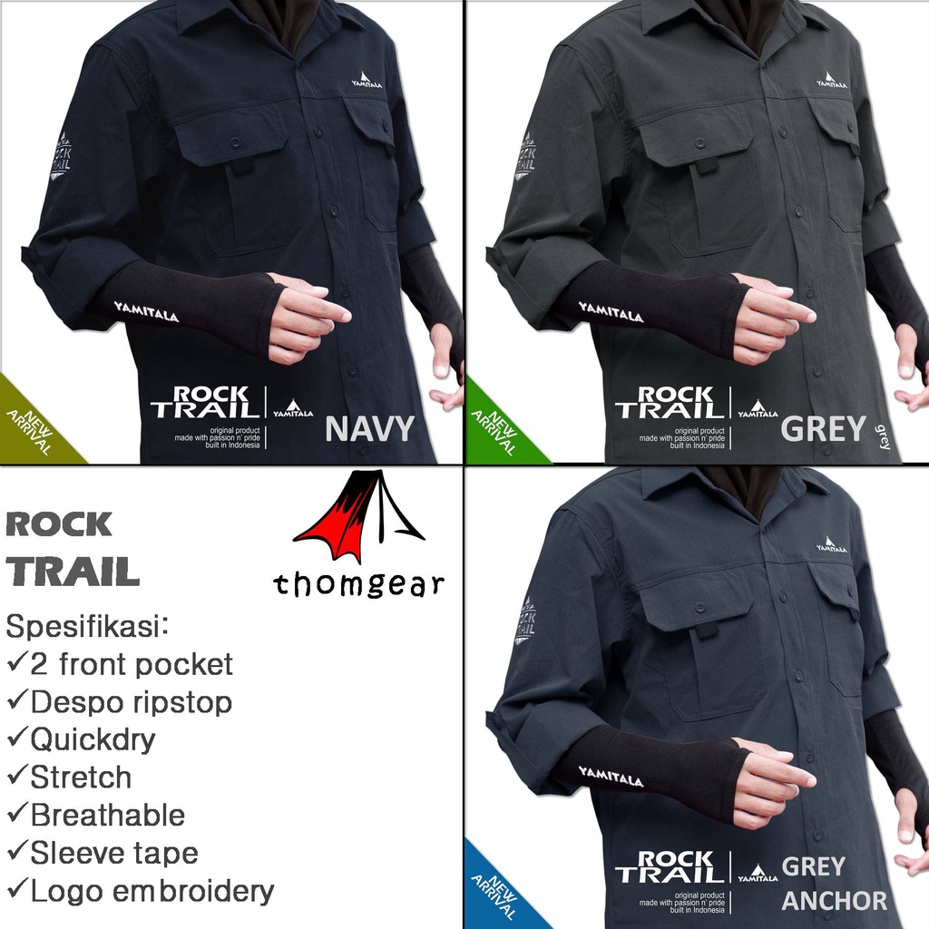 Thomgear Yamitala Rock Trail Pdl Kemeja Lapangan Ringan Quick Dry Free Stuff Sack Terbatas