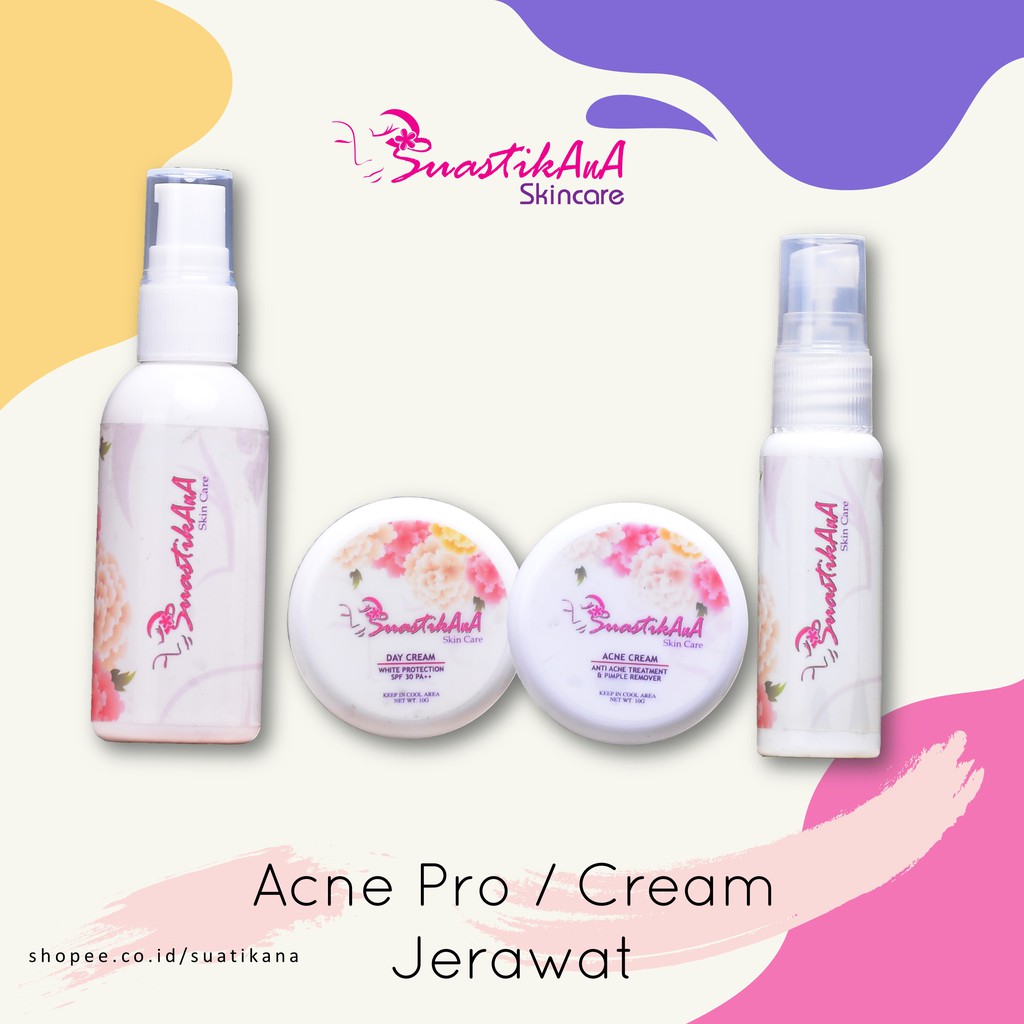 Cream Wajah Glowing BPOM Paket Premium Acne Pro by Suastikana Skincare Indonesia Untuk Jerawat-1