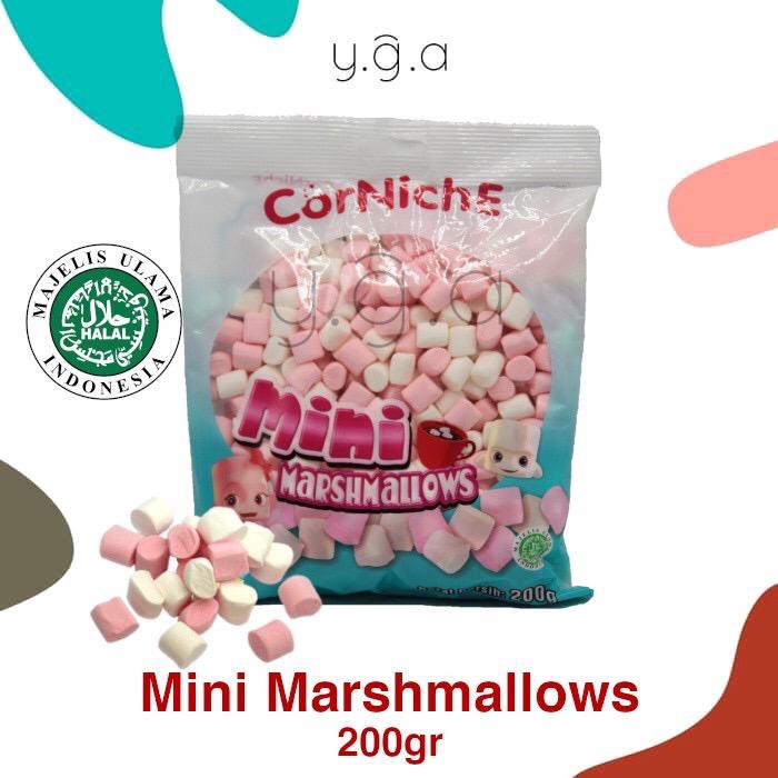 CORNICHE MINI PINK &amp; WHITE MARSHMALLOW 200GR