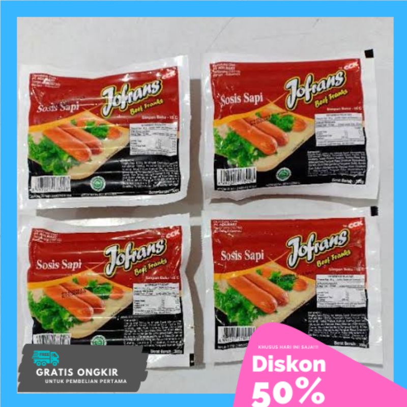 

Jofrans Sosis Sapi (Beef Franks) isi 10 berat 300 gr