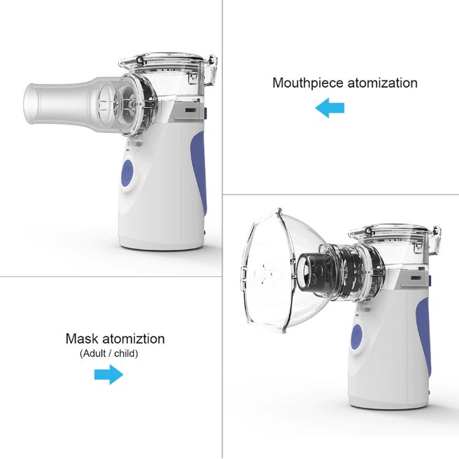 MA4 Mesh Nebulizer Alat Bantu Pernafasan Asma Inhalasi Nebulizer Portable ORI