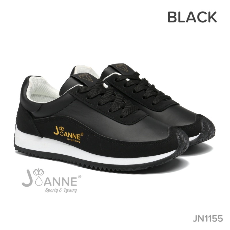 RESTOCK!! [ORIGINAL] JOANNE Sporty Sneakers Shoes Sepatu Wanita #JN1155-BLACK
