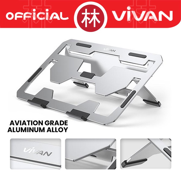 Vivan VLS02 Adjustable Portable Aluminum Alloy Laptop Cooling Stand