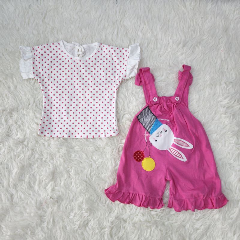 baju bayi perempuan sett OVERALL CELANA baby girl