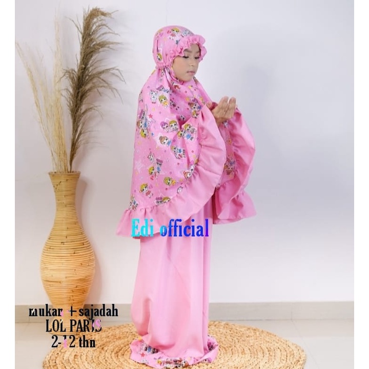 Mukena Anak Karakter  Hello  Pink Cantik Usia 2-12 thn