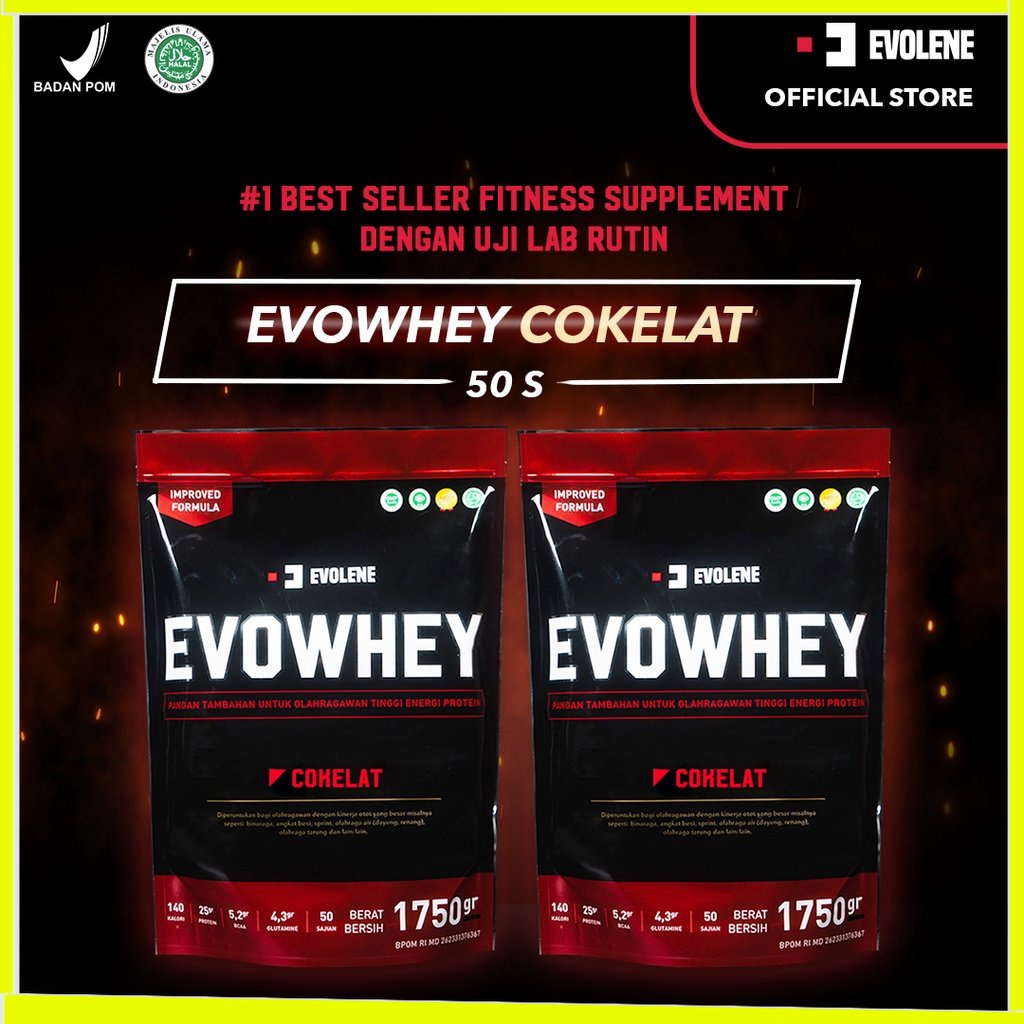 

Whey Protein Coklat 2x 1750gr/50 Sachet + Shaker / Tanktop gym - Suplemen fitness pembentuk Otot