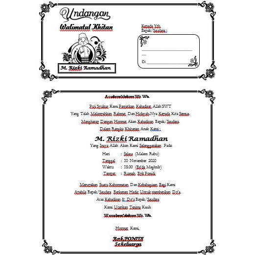 Jual Undangan Tahlil Nikah Aqiqah Khitan Indonesia Shopee Indonesia
