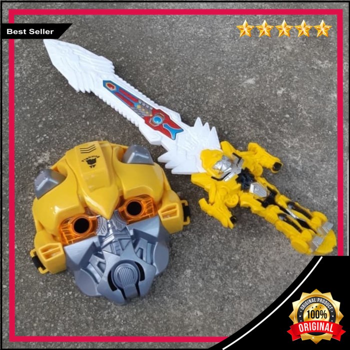 Original Mainan Pedang Topeng Transformer Bumblebee - Set Pedang Topeng Robot Asli Murah Terbaru