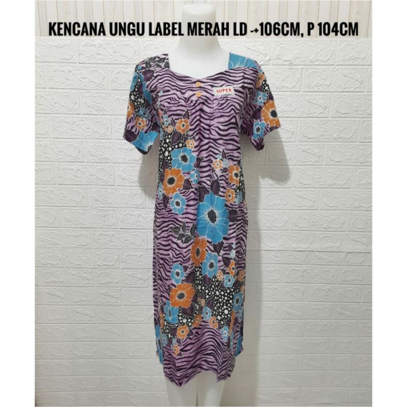 Daster Sikak Kencana Ungu Label Merah Grosir Daster Kencana Ungu Ukuran Standar Dan Jumbo