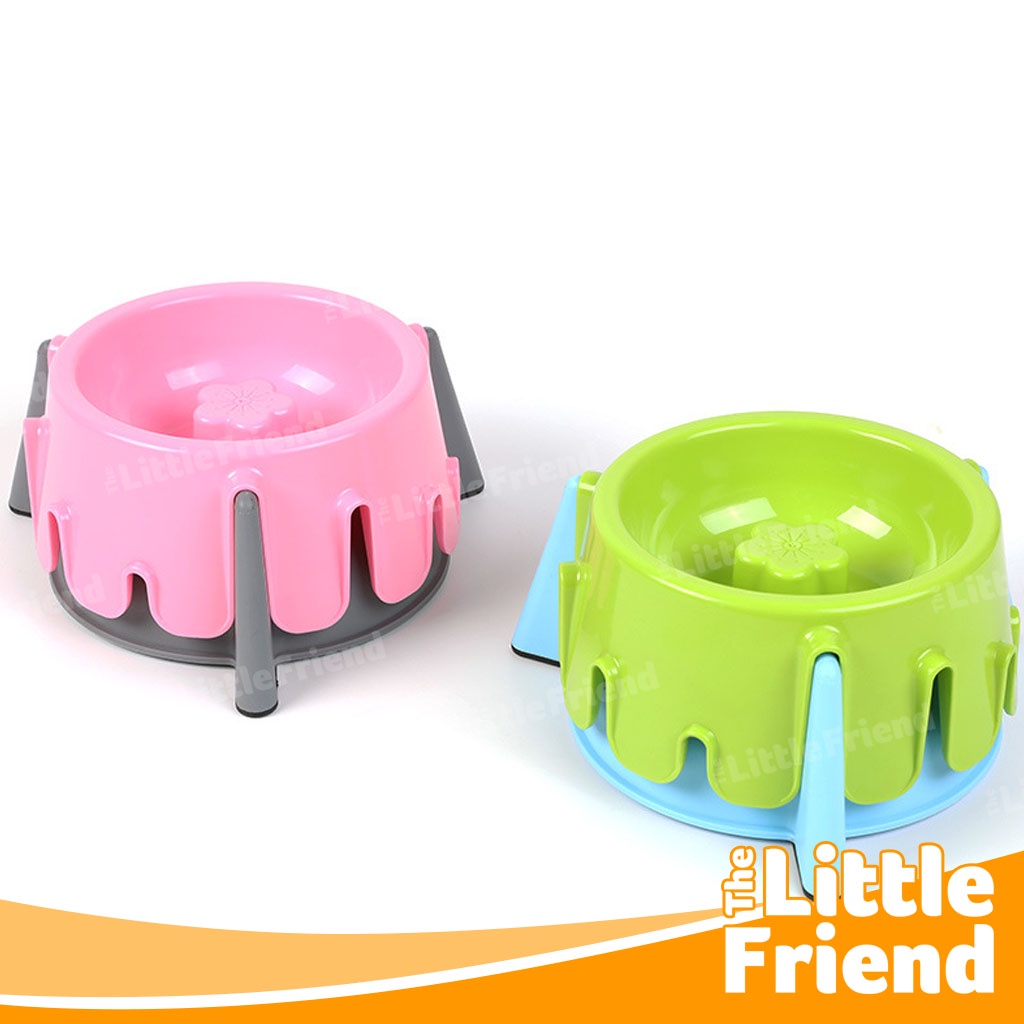 Mangkuk Slow Feeder Anjing Kucing Adjustable Tinggi Kokoh Bisa Diatur 4 Level