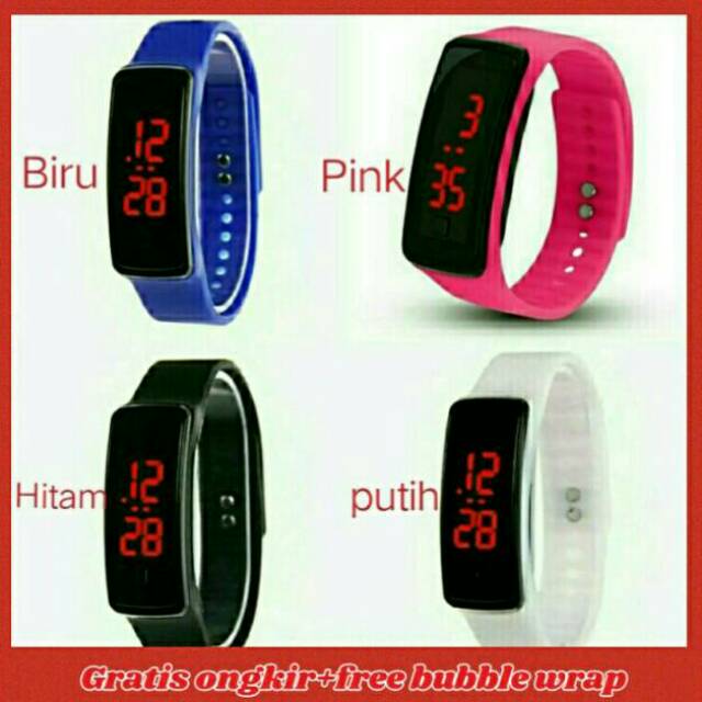 Jam tangan LED sport pria dan wanita