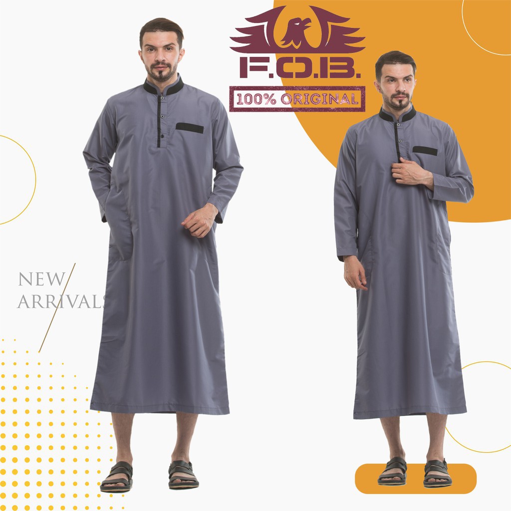 BAJU GAMIS CORDOBA ABU TUA / SAFIRA / ARRIJAL / ARABI / ADZKAR PREMIUM MERAH MARUN TERSEDIA 2 WARNA