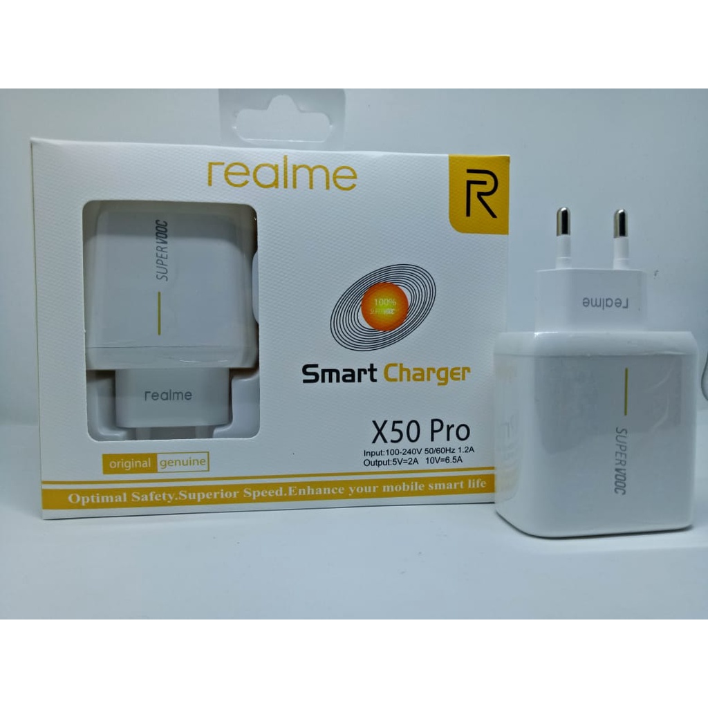 charger realme original genuine x50 pro type-c charger realme  super vooc