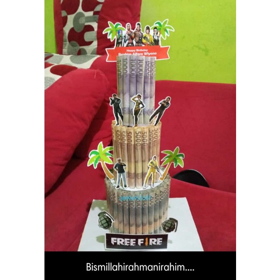 cake tower money / cake uaaang dekorasi ulang tahun