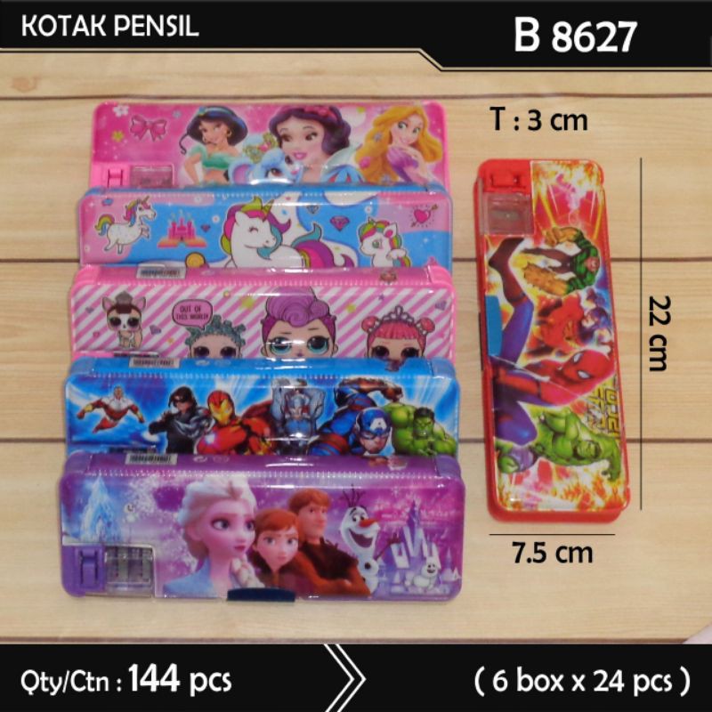 

Tempat Pensil Magnet Karakter / Kotak Pensil Magnet Fancy + Rautan