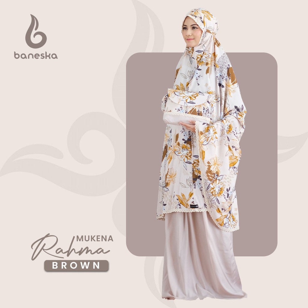 Baneska Mukena Motif Rahma Brown