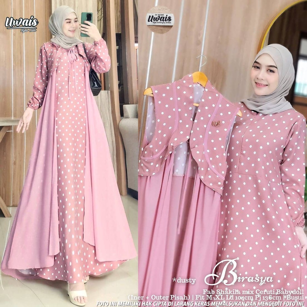 Birasa Maxi Drees Wanita Model Rompi Motiv Polka Shopee Indonesia