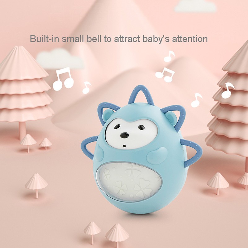 KUB MAINAN EDUKASI BONEKA GOYANG ANAK BAYI TUMBLER HEDGEHOG RATTLE-3