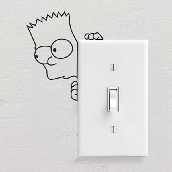 tiker Saklar Lampu Bart Simpson 7025B